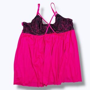 Torrid Black Lace Trim Babydoll Slip Dress 4 Plus Size Gothic Witchy Lingerie